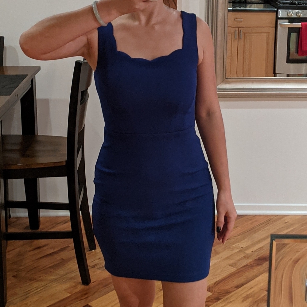 Blue mini dress